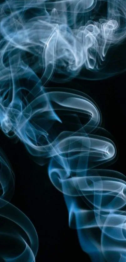 Ethereal swirling smoke on a black background.