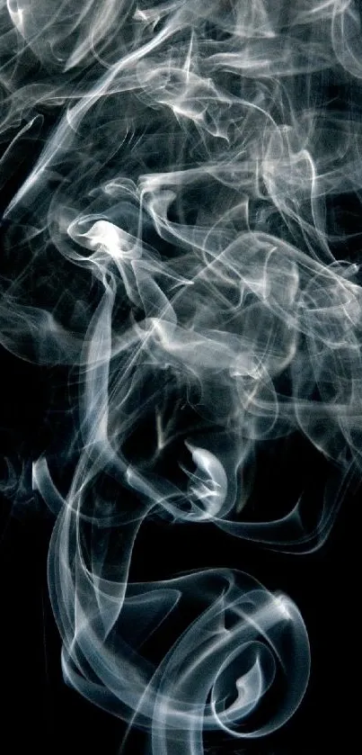 Mesmerizing white smoke on dark background wallpaper.