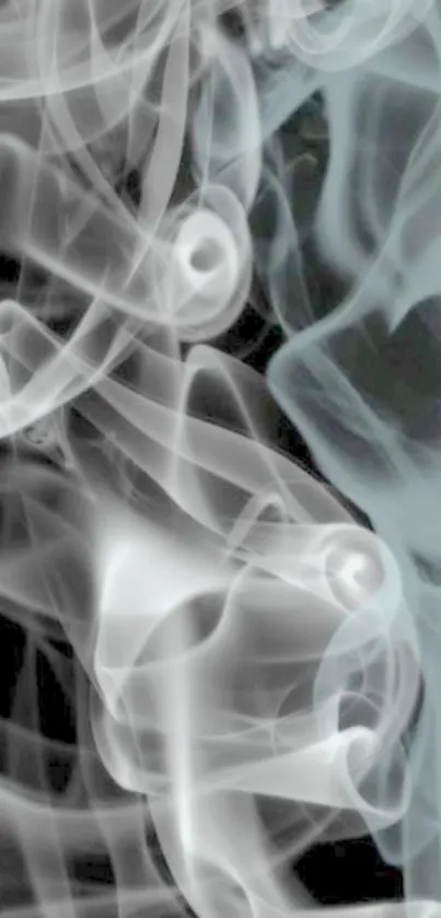 Ethereal smoke pattern on dark background.