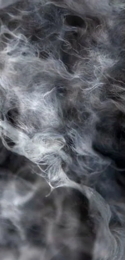 Ethereal grey smoke texture wallpaper for mobile phones.