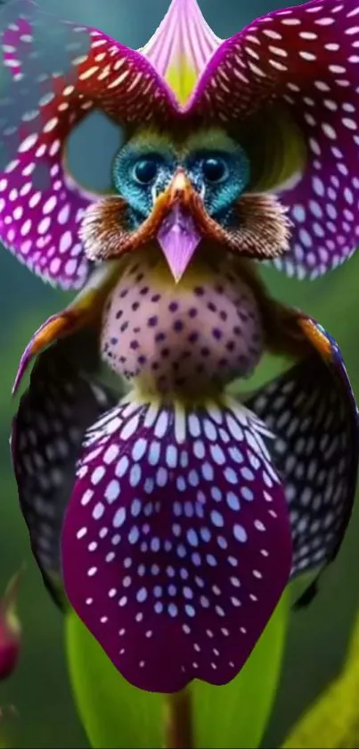 Exotic orchid fantasy art with vibrant colors and mystical design.