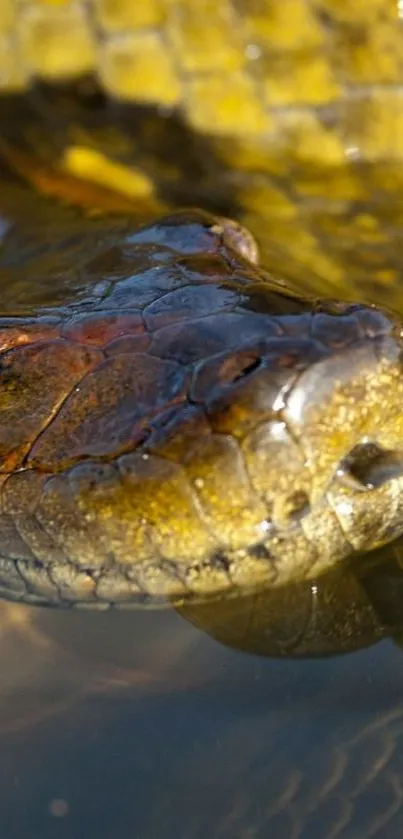 Close-up of an exotic snake's head in detailed focus.