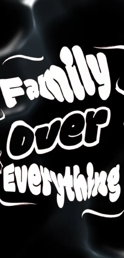 Family Over Everything black mobile wallpaper