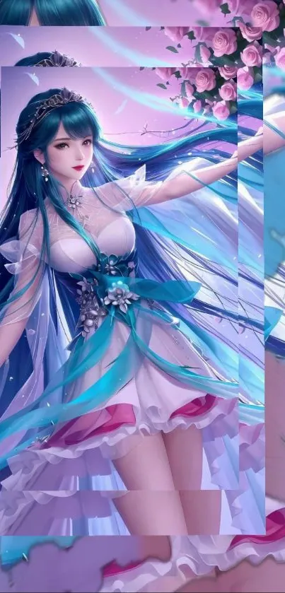 Fantasy anime art wallpaper with ethereal beauty and vibrant colors.