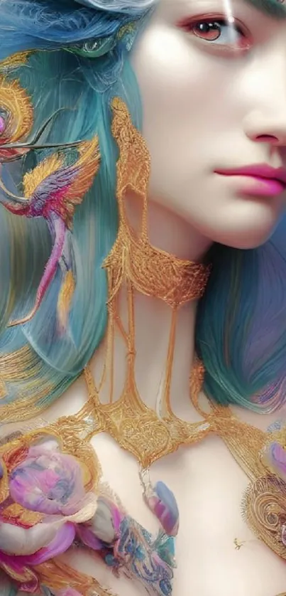 Ethereal fantasy art wallpaper with vibrant colors and intricate details.