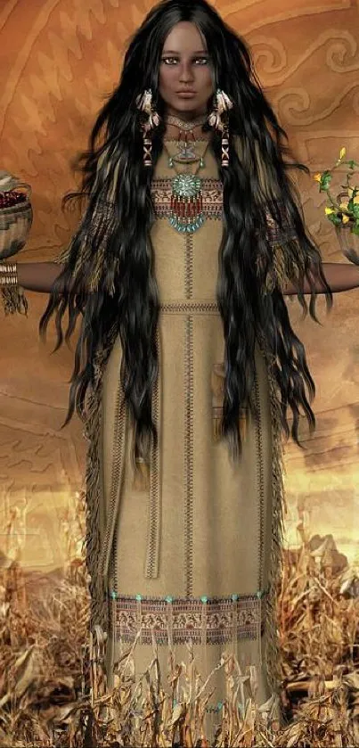 Fashion Long Hair Mythology Live Wallpaper