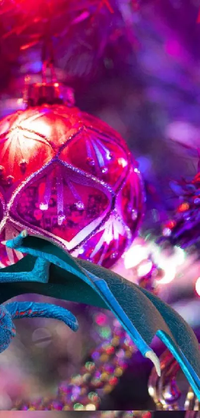 Vibrant dragon ornament on a festive, colorful background.