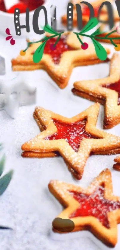 Festive star-shaped holiday cookies with vibrant decorations.