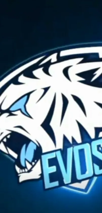 Fierce EVOS logo with a blue tiger on a dark background.