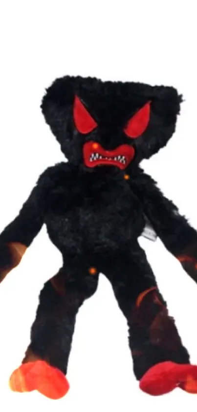 Fierce black and red plush toy wallpaper.