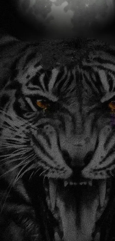 Fierce Tiger Moonlight Wallpaper - free download