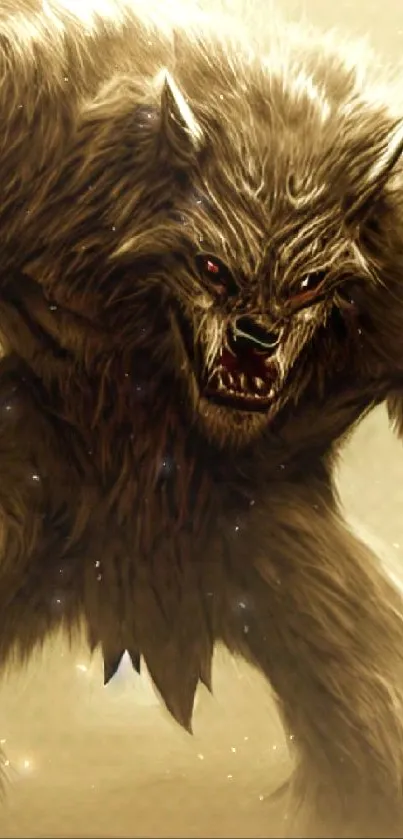 Fierce werewolf in a dynamic fantasy artwork.