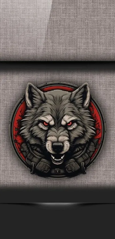 Fierce wolf art in dark tones for mobile wallpaper.