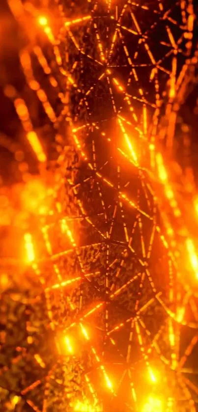 Abstract fiery geometric pattern wallpaper for mobile.
