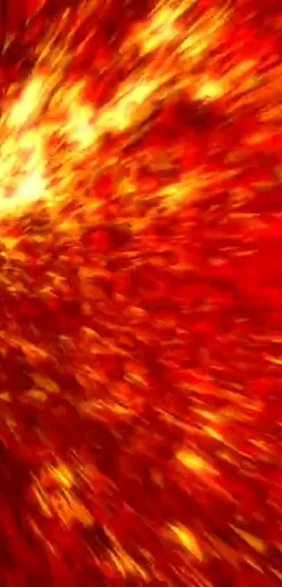 Fiery burst abstract wallpaper in vibrant red tones.