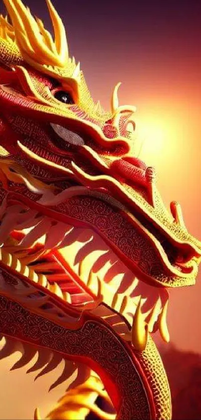 Fiery dragon artwork with intricate details and vibrant colors.