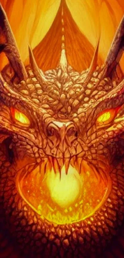 Fiery dragon design with glowing eyes and flames, creating an epic fantasy scene.