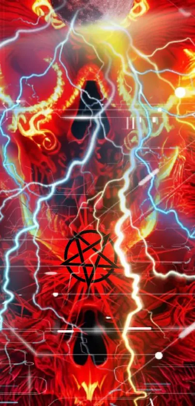 Fiery electric abstract wallpaper for mobile phone.