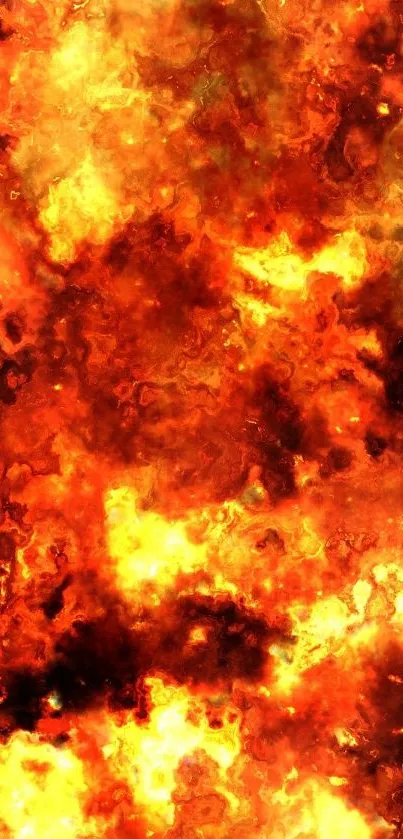 Vibrant mobile wallpaper of a fiery explosion.