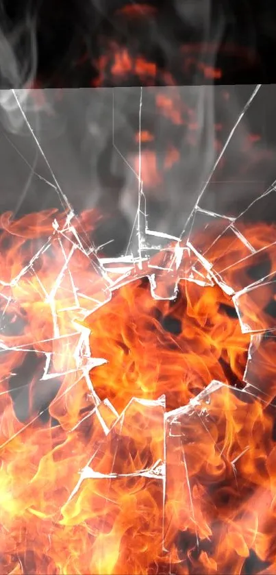 Vibrant orange flames against a dark black background, perfect for mobile wallpaper.