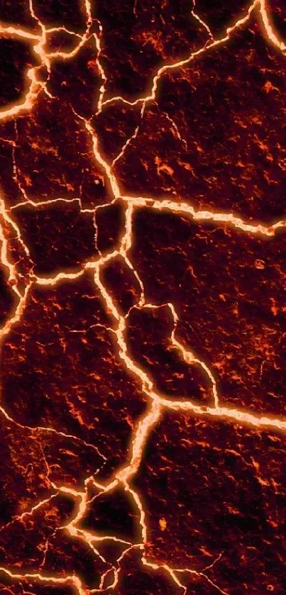 Vibrant wallpaper with fiery lava cracks.