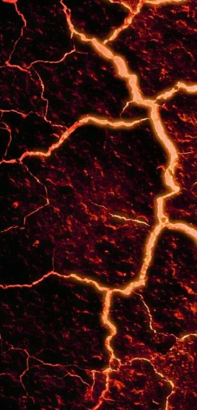 Lava-themed wallpaper with fiery cracks.