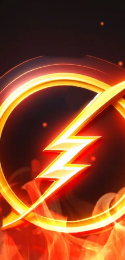 Vibrant flash logo with fiery effects on a dark background.