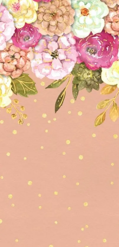 Elegant floral pastel phone wallpaper with beautiful blooms.