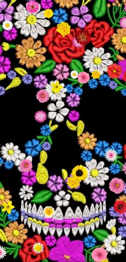 flower skull Live Wallpaper