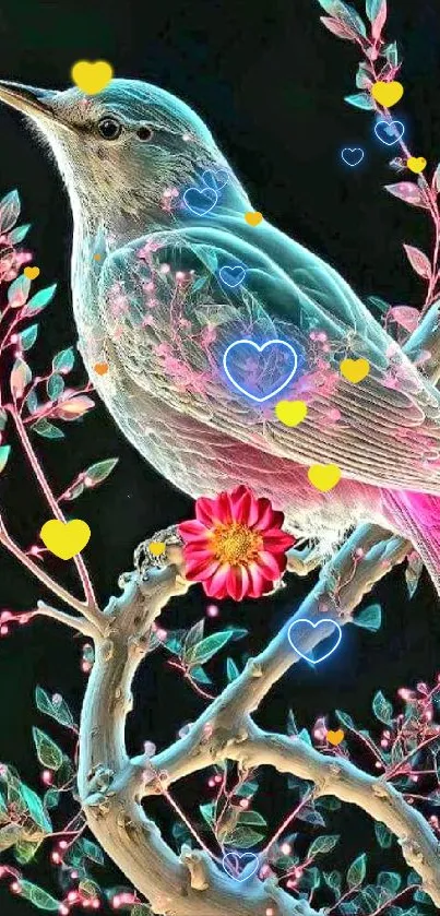 Flower Bird Plant Live Wallpaper