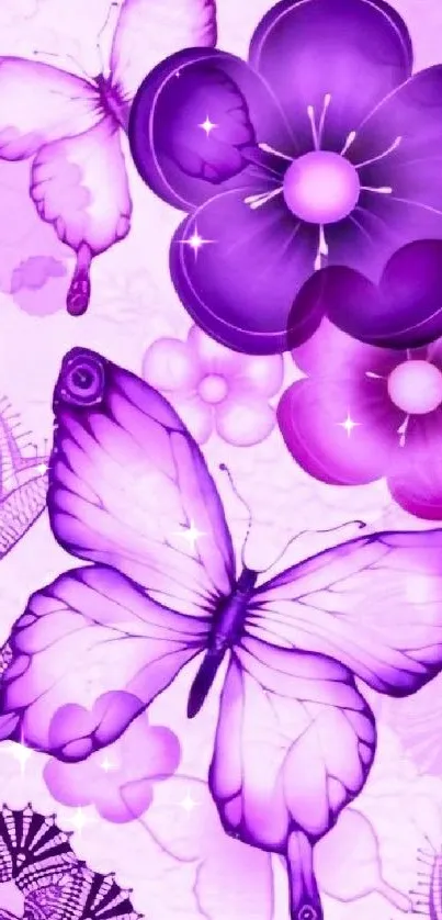 Flower Blue Purple Live Wallpaper