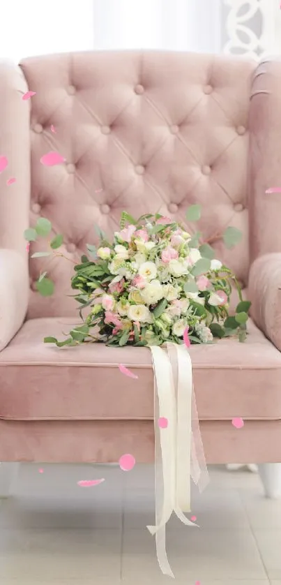 Minimalist Chair whit bouquet of Flowers 💐 Live Wallpaper