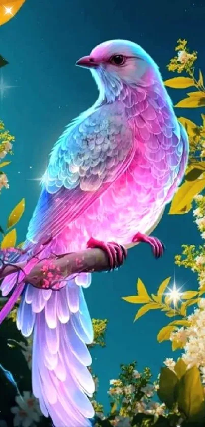 Flower Plant Bird Live Wallpaper