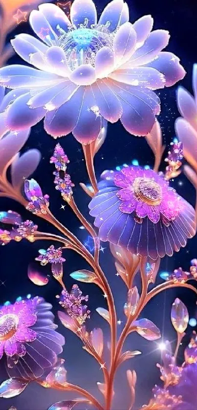 Flower Plant Blue Live Wallpaper