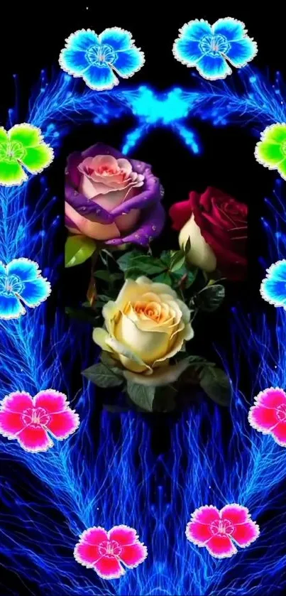 Flower Plant Blue Live Wallpaper