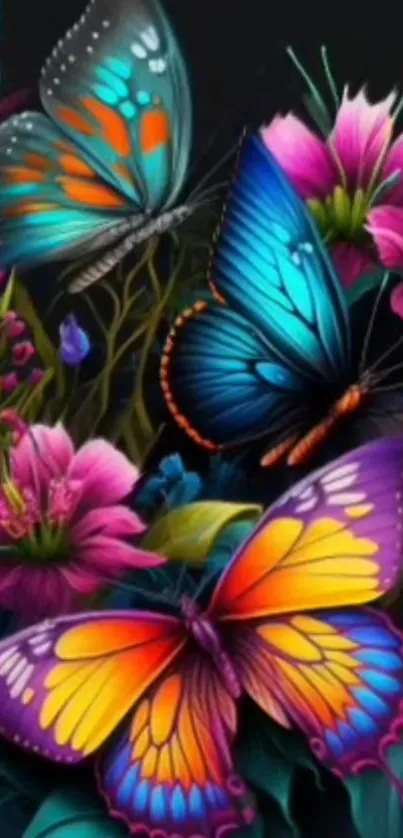 Flower Plant Butterfly Live Wallpaper