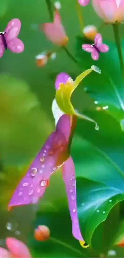 Flower Plant Liquid Live Wallpaper