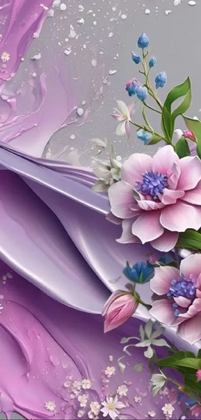 Flower Plant Purple Live Wallpaper