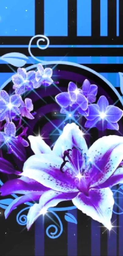 Flower Plant Purple Live Wallpaper