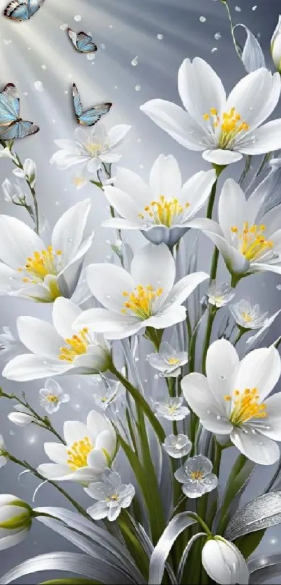 Flower Plant White Live Wallpaper