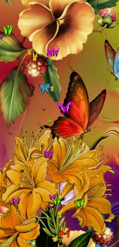 Flower Pollinator Green Live Wallpaper