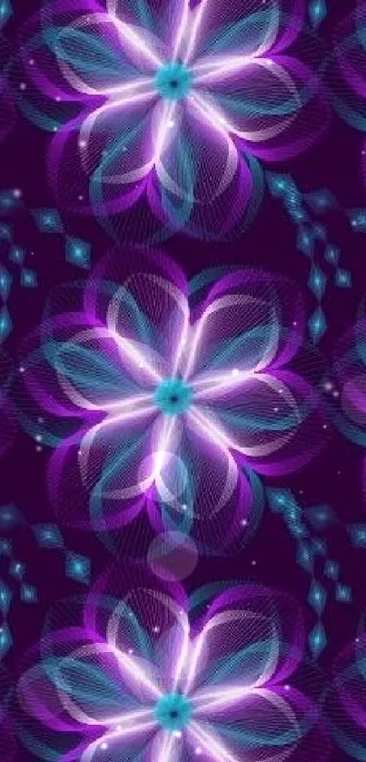 Flower Purple Light Live Wallpaper