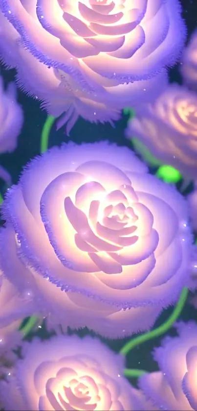 Flower Purple Light Live Wallpaper