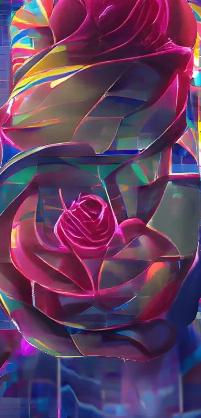 Flower Rainbow Rose Plant Live Wallpaper