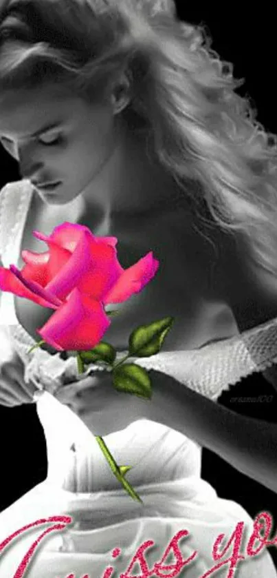 Flower Rose Person Live Wallpaper