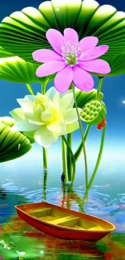 Flower Water Plant Live Wallpaper