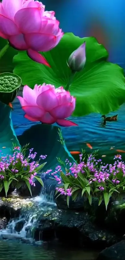 Flower Water Plant Live Wallpaper