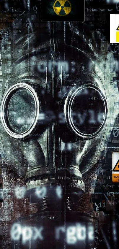 Font Gas Mask Space Live Wallpaper