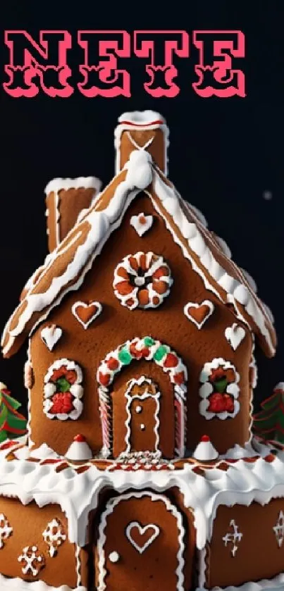 Food Cake Decorating Gingerbread House Live Wallpaper