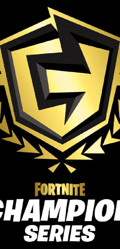 Fortnite Champion Series emblem on black background.